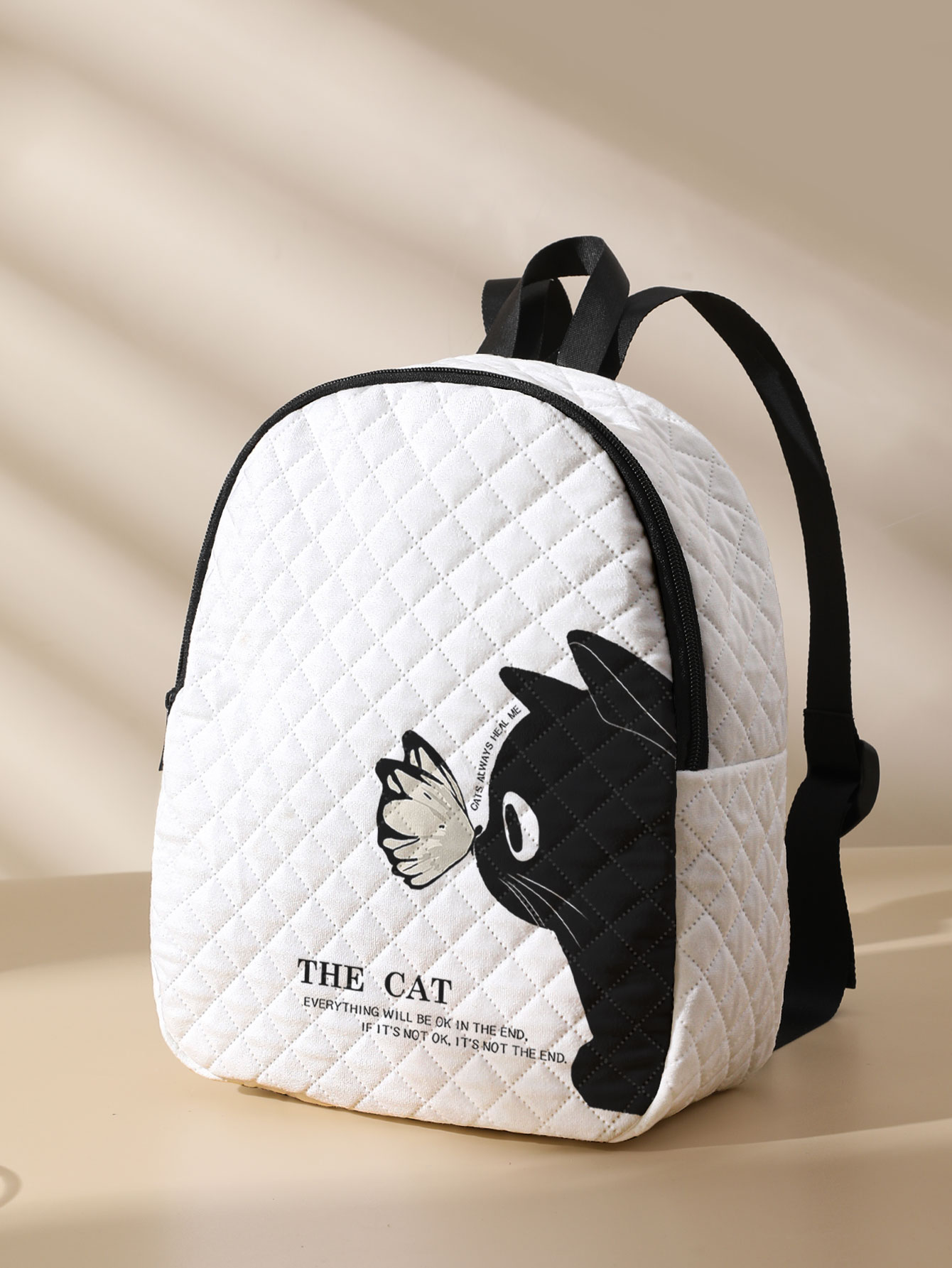 Black Cat Butterfly Print Quil - огляд і ціна Mini Backpack Purse