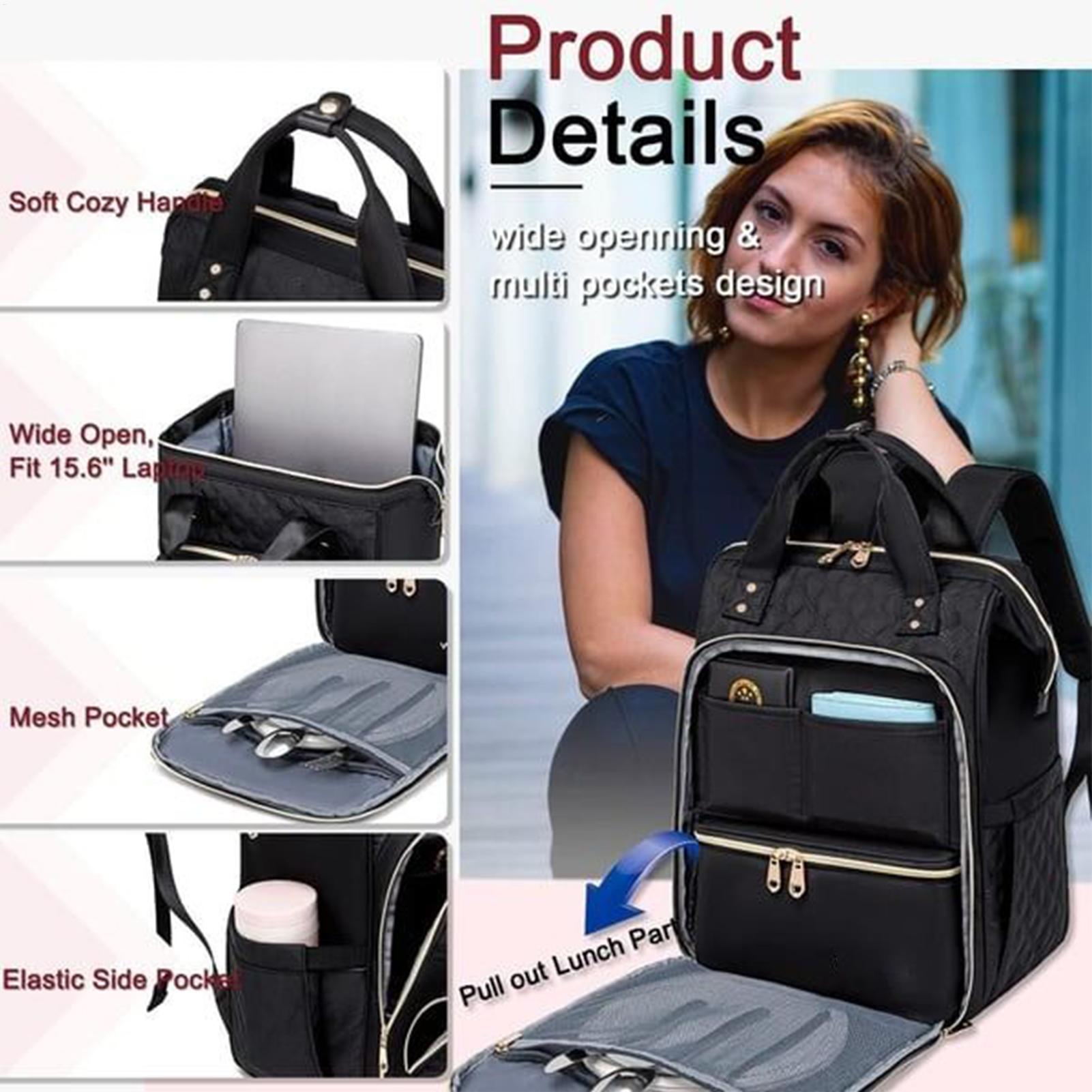 2-in-1 Lunch Backpack For Work - огляд і ціна Laptop Backpack 15.6